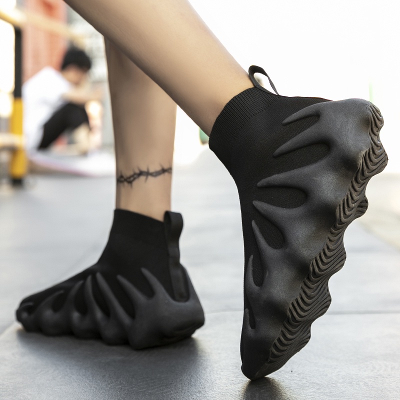 ฤดูร้อนรองเท้าผู้ชาย Yeezy 450 Yeezy รองเท้าผู้ชาย Fly รองเท้าสานฤดูใบไม้ร่วงกีฬารองเท้าลําลองผู้ชาย