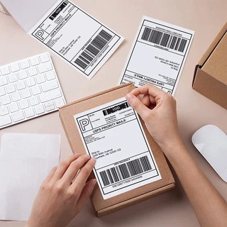 (ส่งด่วน2ชม) VOZY A6 สติกเกอร์ฉลากความร้อนม้วน350ชิ้นสติกเกอร์ฉลากความร้อน100*150ฉลากการจัดส่งความร้อน