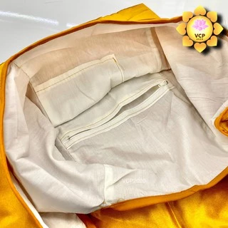 ย่ามพระ ผ้าต่วน สีพระราช/ทอง(ส้ม)