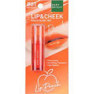 ลิปทินท์เบเบี้ไบร์ท ลิป แอนด์ ชีค พีช โกลว์ ทินท์ Baby Bright Lip &amp; Cheek Peach Glow Tint 2.4 g