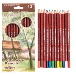 ENGROSS PENART Soft Pastel Pencils สีไม้พาสเทล ชุด 12สี มาตรฐาน (โทนอ่อน)