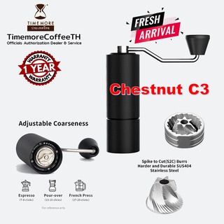 TIMEMORE เครื่องบดกาแฟมือหมุน C3 Grinder Chestnut C3 / C3s /C3Pro