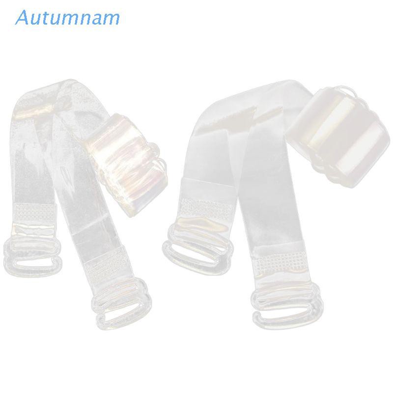 Autu สายเข็มขัดพลาสติกใสกันลื่นสําหรับสตรี 1 ซม. 1 คู่