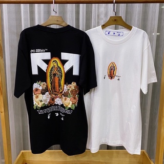 เสื้อยืด Off White แขนสั้น พระแม่มารี