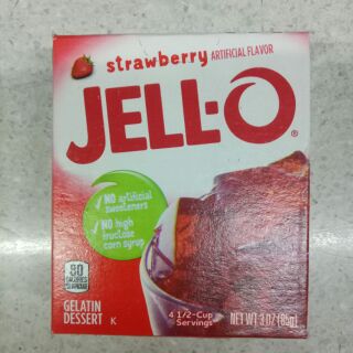 Jell-o Gelatin Desert Strawberry วุ้นเจลาติน สำเร็จ รูป 85g ราคาโดนใจ