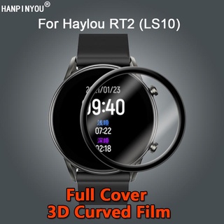 ฟิล์มกระจกนิรภัยกันรอยหน้าจอ 3D แบบโค้ง นิ่มพิเศษ สําหรับ Haylou RT2 LS10 GS LS09A