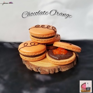 Macarons Chocolate Orange🍊🍫*ไม่มีขั้นต่ำ อัลมอนด์นำเข้า100% มาการองช็อกโกแลตส้ม