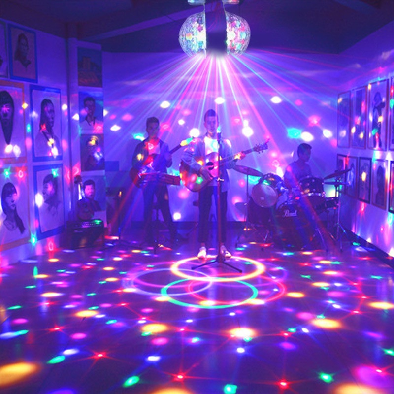 ไฟเทค ไฟดิสโก้ หมุนได้ LED RGB ขั้ว E27 6 วัตต์ สำหรับ KTV บาร์ ปาร์ตี้ ตกแต่ง