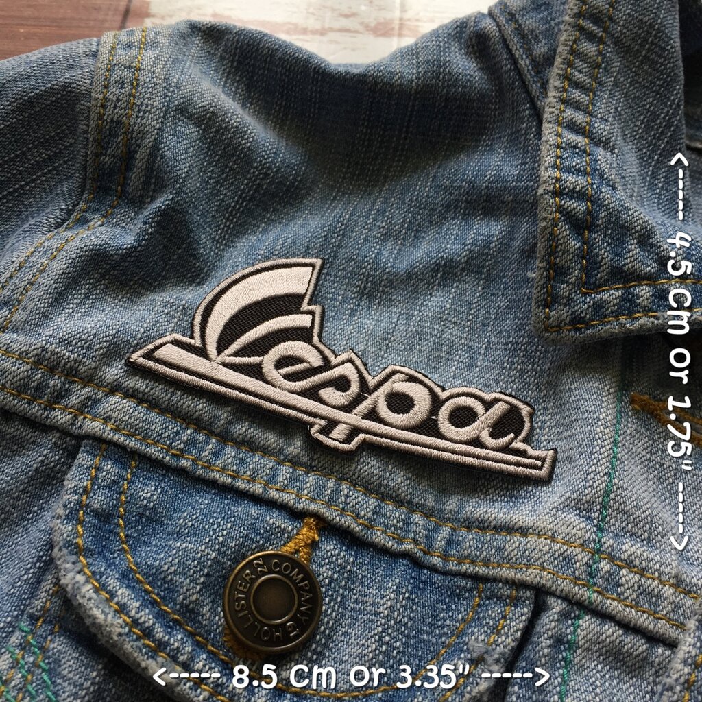 Vespa ไบค์เกอร์ ตัวรีดติดเสื้อ อาร์มรีด อาร์มปัก ตกแต่งเสื้อผ้า หมวก กระเป๋า แจ๊คเก็ตยีนส์ Racing Embroidered Iron on…