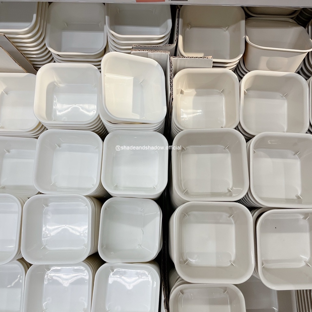 I08 ถาดใส่ของ ที่ใส่ของในลิ้นชัก อุปกรณ์จัดเก็บของในตู้  มินิมอล สีสวย white tray