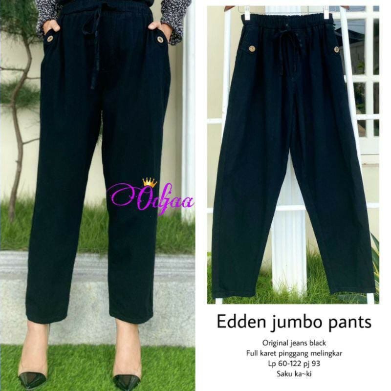 Edden Baggy Boyfriend Jeans กางเกงยีนส์ผ้าเดนิมสําหรับผู้หญิงขนาดใหญ่จัมโบ้