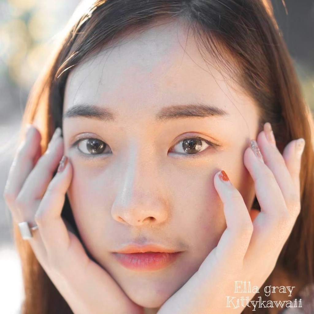 Mini Ella Gray/สีเทา [สายตาสั้น -0.00 ถึง -10.00] Size Mini (S) ขนาดเล็ก / คอนแทคเลนส์ / ยี่ห้อ Kitt