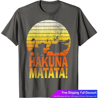 ดิสนีย์เสื้อยืดลำลอง Disney Lion King Simba Hakuna Matata Sunset T-Shirt C1 T-Shirt Disney Team