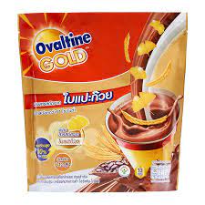 โอวัลตินโกลด์ Ovaltine Gold ผสมสารสกัดจากใบแปะก๊วย แคลเซียมสูง น้ำตาลน้อย ไขมันต่ำ 1 ถุง [แพ็ค 13 ซอ