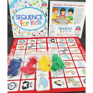 บอร์ดเกมส์คำศัพท์ Sequence for Kids บอร์ดเกมส์ชื่อดังในยุโรป และเกาหลี ญี่ปุ่น เล่นได้ทั้งครอบครัว ฝึกการคิด การวางแผน