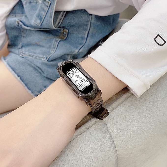 สายนาฬิกาข้อมือ พร้อมเคส สําหรับ Xiaomi Mi Band 6 5 4 Xiaomi Band 3 (SOOAX)