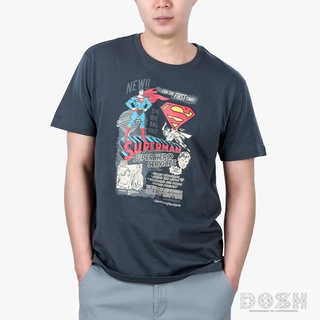 DOSH:MENS T-SHIRTเสื้อยืด คอกลม แขนสั้น ผู้ชาย สีเทา ลิขสิทธิ์ SUPERMAN รุ่น9DSMT5194-GB