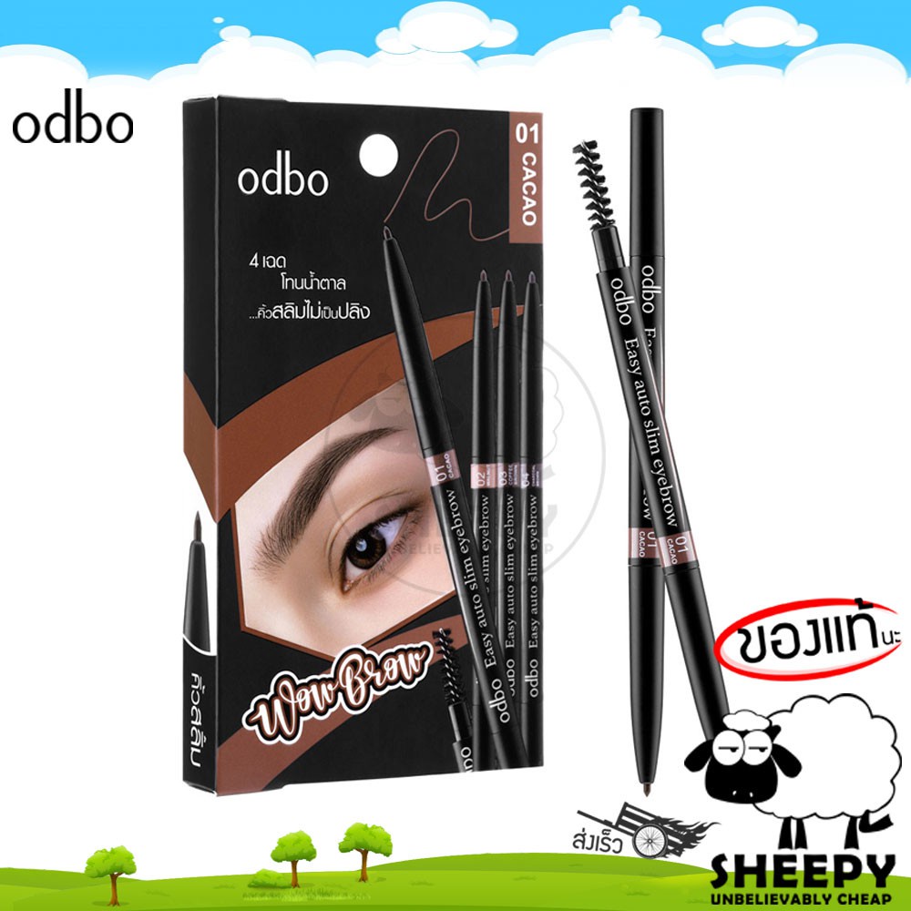 พร้อมส่ง！！ odbo ดินสอเขียนคิ้ว Easy auto slim eyebrow OD781