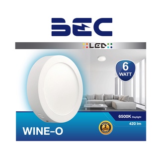 BEC โคมไฟดาวไลท์ ติดลอย โคมไฟติดลอย LED หน้ากลม 6W 9W 12w 18W 24W แสงขาว แสงวอร์ม รุ่น WINE-o