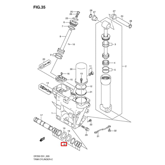 48125-93J00-000 O RING SET โอริง เครื่องยนต์เรือซุซุกิ Suzuki Outboard 48125-93J00 4812593J00000