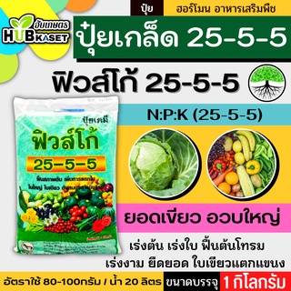 25-5-5 1กิโลกรัม (ปุ๋ยเกล็ดฟิวส์โก้) เร่งงาม ยืดยอด แตกแขนง