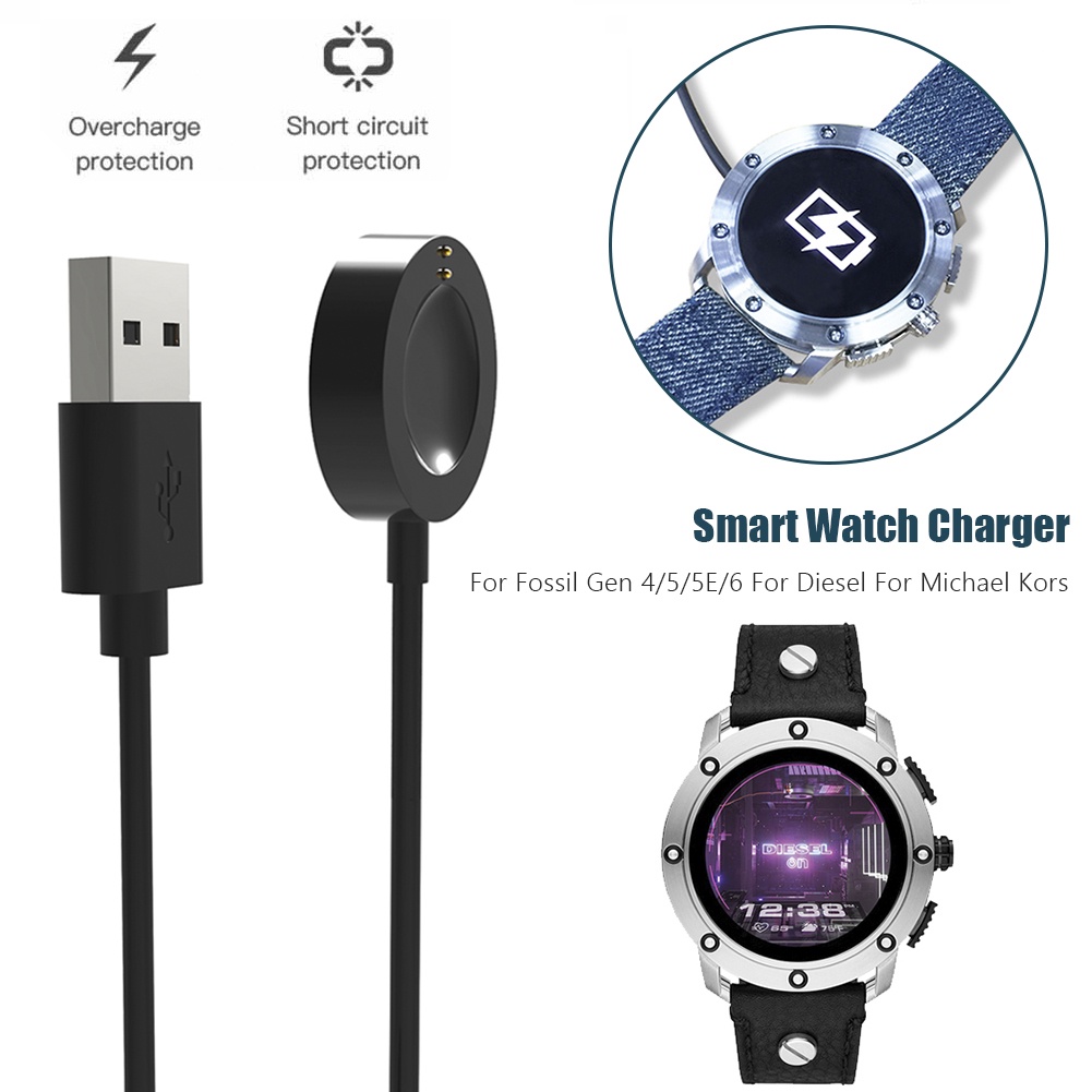 1M สายชาร์จ USB สําหรับ Fossil Gen 6/Fossil Gen 5/Fossil Gen SE/Fossil Gen 4/Fossil Sport Charger สํ