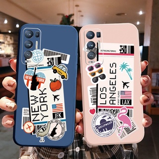 เคสโทรศัพท์มือถือ ขอบสี่เหลี่ยม ลายฟลามิงโก้ แฟชั่น สําหรับ OPPO Reno6 Z 5G Reno 5 Pro 4 3 Reno2 Z F A95 5G A76 A96 4G