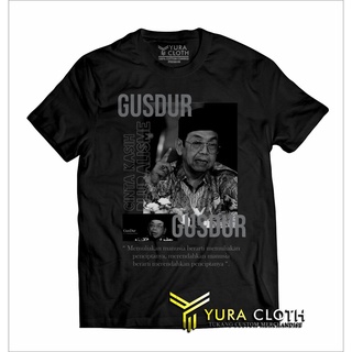 เสื้อยืด ผ้าฝ้าย พรีเมี่ยม พิมพ์ลาย Distro GUSDUR สําหรับผู้ชาย