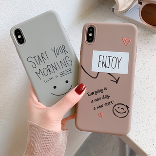 เคสโทรศัพท์มือถือ TPU แบบนิ่ม ลายหน้ายิ้ม สําหรับ Vivo Y91 Y91C Y93 Y95 Y19 Y71 V9 Y85 OPPO A57 A39 A83 A52 A72 A92 F1S A59