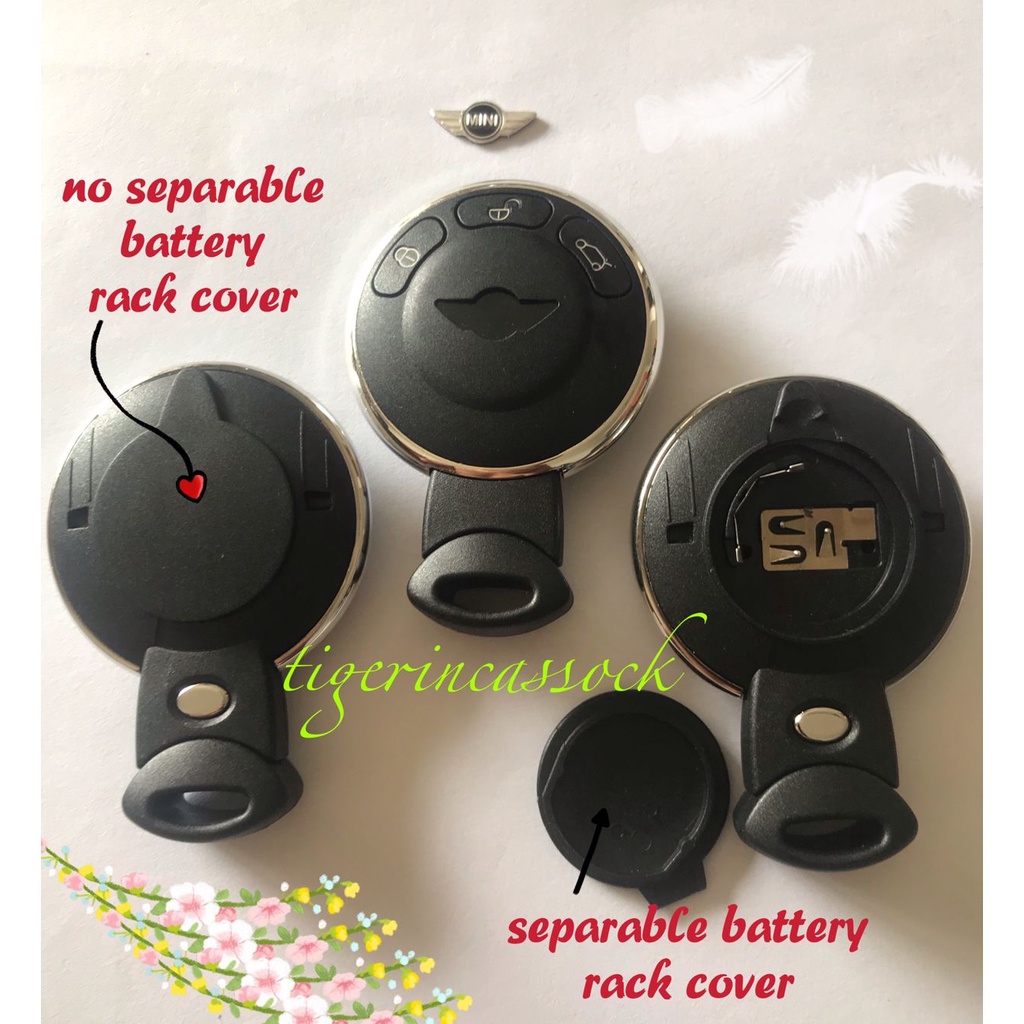 เคสกุญแจรีโมทรถยนต์ Bmw mini cooper 3 ปุ่มสําหรับเปลี่ยน R56 ไร้กุญแจ (ไม่มีที่ยึดแบตเตอรี่)