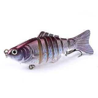 1 ชิ้น 10 เซนติเมตร 15.5 กรัมเหยื่อตกปลา Minnow 7 ส่วน Swimbait Crankbait Hard เหยื่อช้าประดิษฐ์