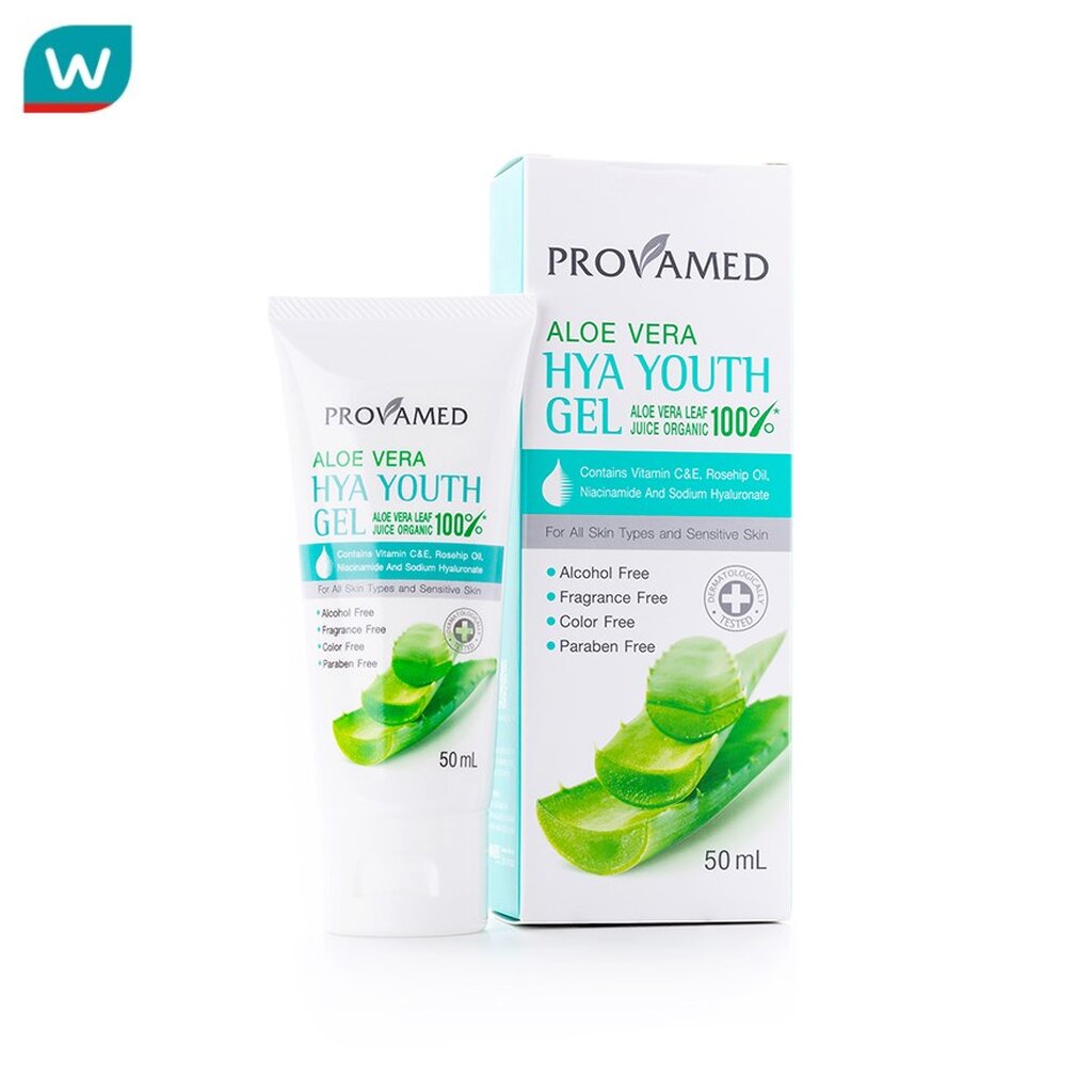 Provamed ပရိုဗာမက် Aloe Vera HYA Youth Gel 50ml — အလွိုဗာဂျယ် (အသားအရေကို စိုပြေစေ/တည်ငြိမ်စေ)