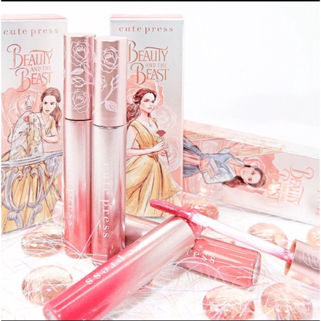 (พร้อมส่ง 01,02) Cute press Beauty and the beast comfort matte liquid lip