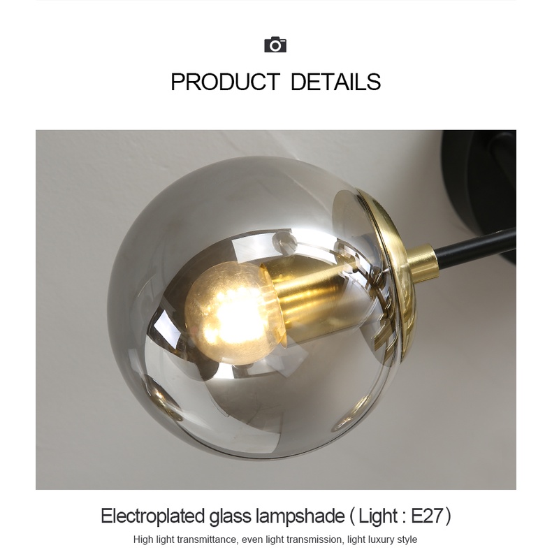 โคมระย้า LED ที่ทันสมัย E27 Ball Light โคมไฟเพดานนอร์ดิกห้องนั่งเล่นห้องครัวไฟตกแต่งภายในบ้าน