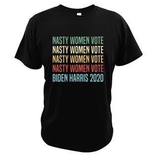 เสื้อวินเทจผญ - ผู้ชายเสื้อยืด Nasty Wo Vote Biden Harris 2022 เสื้อยืดวินเทจประธานาธิบดีผู้สมัครรั