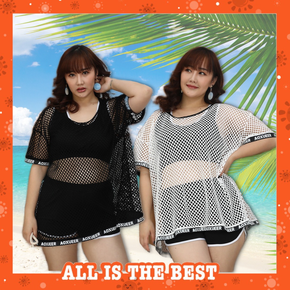 พร้อมส่ง ชุดว่ายน้ำผู้หญิงพลัสไซส์ Plus Size ชุดว่ายน้ำไซส์ใหญ่ 3 ชิ้น พร้อมส่งในไทย SW38