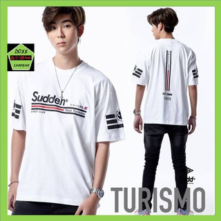 Sudd เสื้อคอกลมชาย ทรง oversize รุ่น Turismo สีขาว