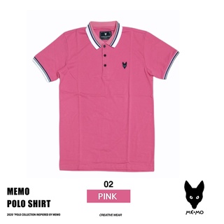 ใส่โค้ด PASSC [ลด80บ.]🔥 ไซส์M Memo By AEIOU เสื้อโปโล สีชมพู Memo Clothing  รุ่น Special-PINK