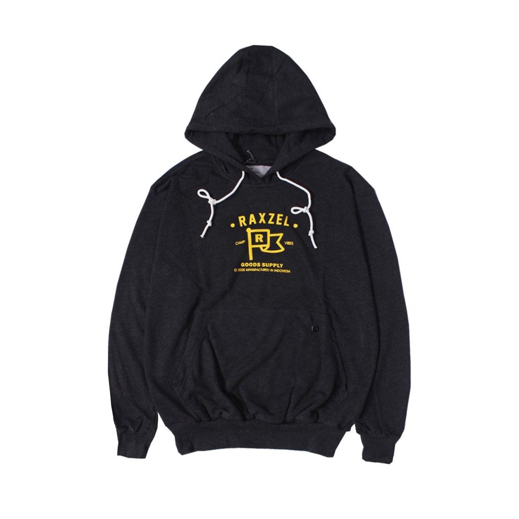 Raxzel เสื้อกันหนาว Hoodie Camp Flag สีดํา 0A