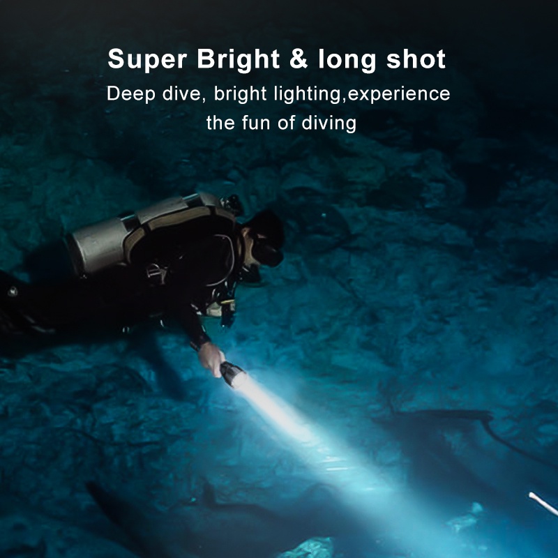 Smilingshark SDQ20 ไฟฉายดําน้ํา led ไฟฉาย ไฟฉายดำน้ำมืออาชีพ M90 ไฟฉายดำน้ำที่แข็งแกร่งแสง USB ชาร์จใหม่ได้กันน้ำสำหรับดำน้ำตกปลาอุปกรณ์ดำน้ำมืออาชีพ — صورة 2