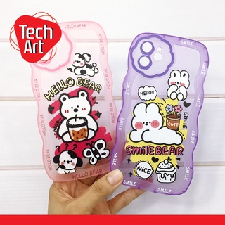 เคสสำหรับ 7+ / 11 / 11promax / 12 / 12promax / 13 / 13promax เคสนิ่ม TPU ขอบหยัก ลายการ์ตูนน่ารัก สายคล้อง กันเลนส์กล้อง