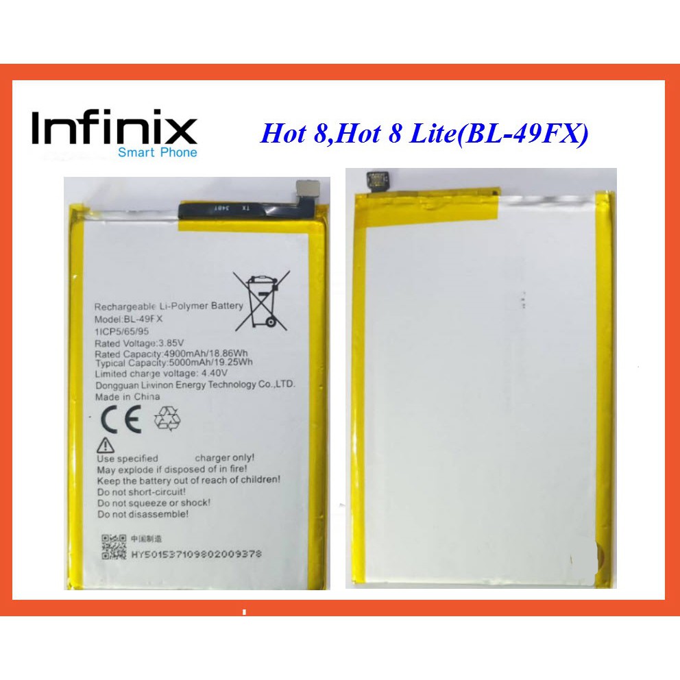 แบตเตอรี่ infinix Hot 8,Hot 8 Lite(BL-49FX)