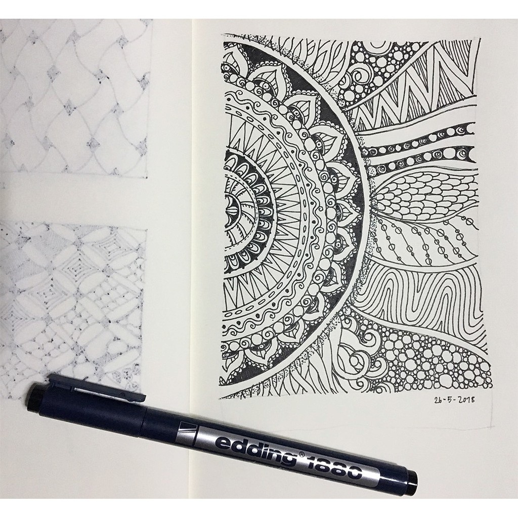 ปากกาเขียนแบบ ปากกาตัดเส้น ปากกาสเก็ตซ์ภาพ ปากกาพิกม่า edding 1880 (Made in Japan.) - รูปที่ 3