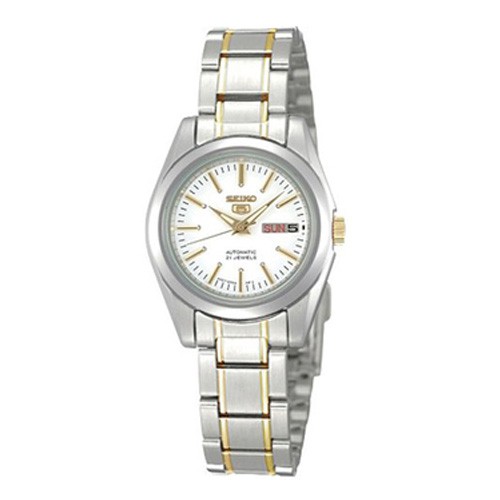 นาฬิกาผู้หญิง SEIKO 5 Automatic Ladies's Watch สายสแตนเลส 2 กษัตริย์ รุ่น SYMK19K