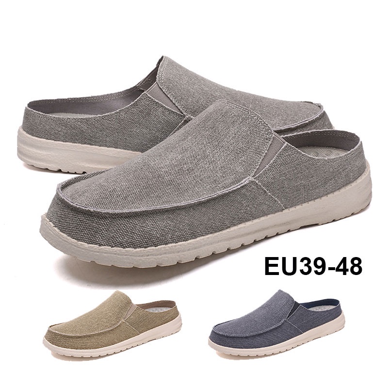 ผ้าใบผู้ชายขนาดใหญ่ Ultralight Casual slip-on causal รองเท้าสวน eu39-48
