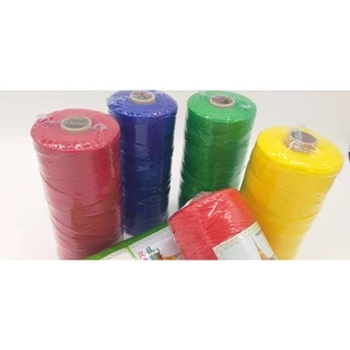 ด้ายโปลีสี380/6(แบบหลอด) 200กรัม เชือกโปลีสี ด้ายโปลีหลอด ด้ายทอเสื่อ ด้ายตำสาด เชือกถัก ถักกระติบเชือกขึงแนวขึงระยะ