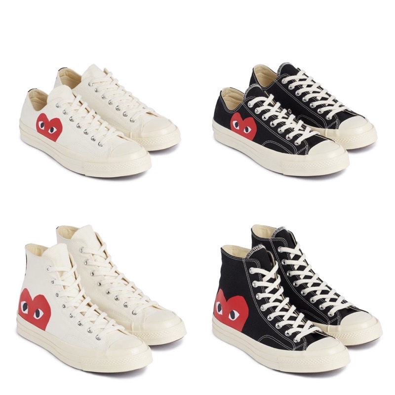 100% play comme des garcon ×converse (เช็ค size ก่อนสั่งซื้อนะคะ) P6BT