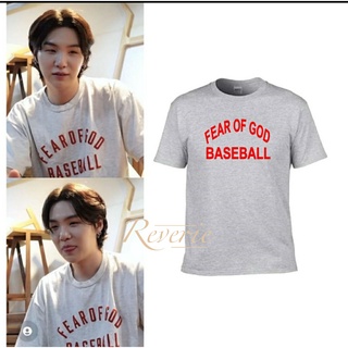 เสื้อยืดแฟชั่น พิมพ์ลาย KAOS FEAR OF GOD BASEBALL SUGA BTS KPOP BANGTAN STYLE UNISEX FIT TO XXL