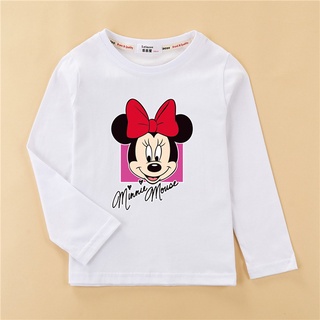 มินนี่เมาส์Minnie Mouse t shirtเสื้อผ้าเด็กอ่อนเสื้อยืดแขนยาว