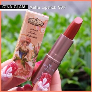 Gina Glam Velvet Matte Lipstick ลิปสติกเนื้อแมท G37